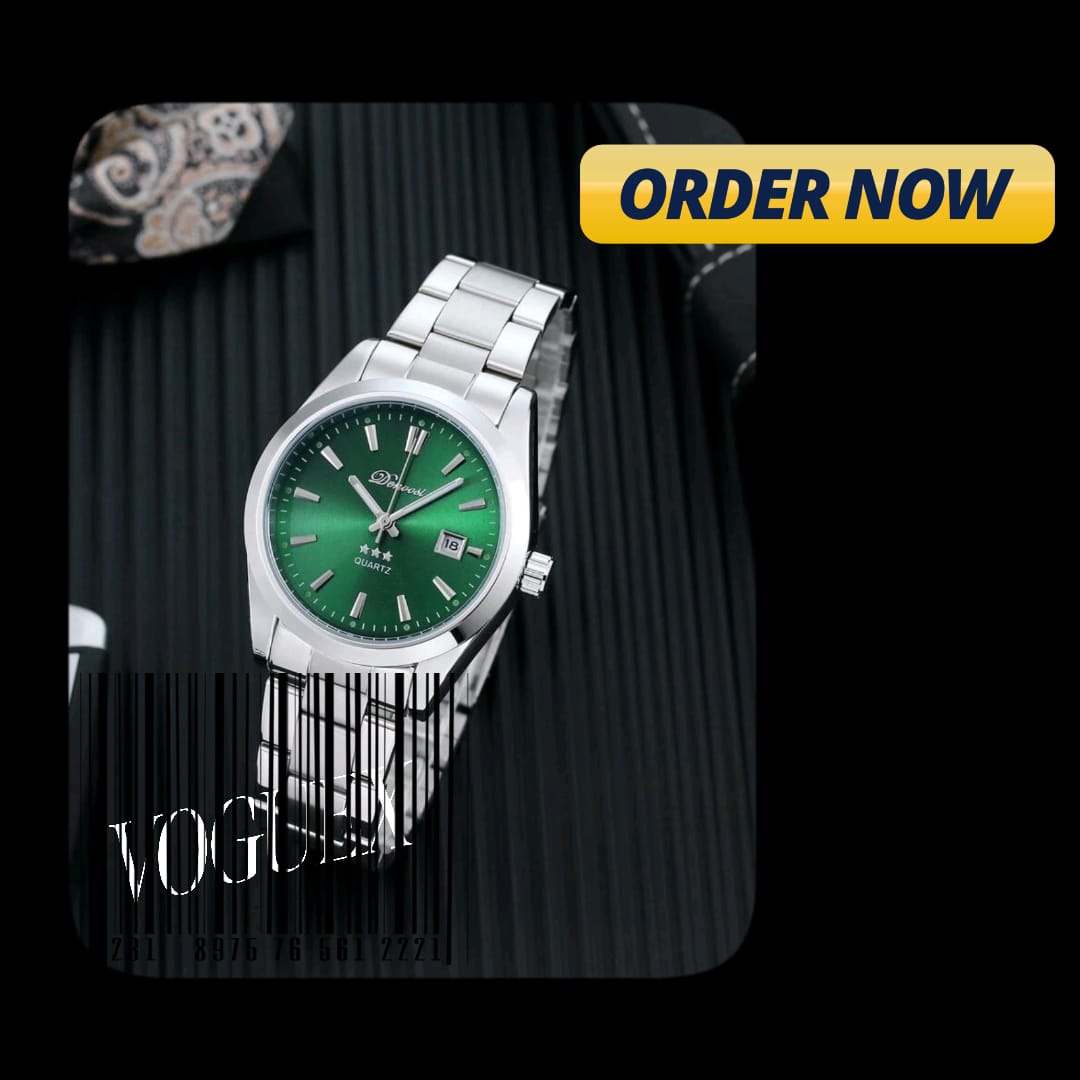 Men Round Pointer Date Quartz Watch