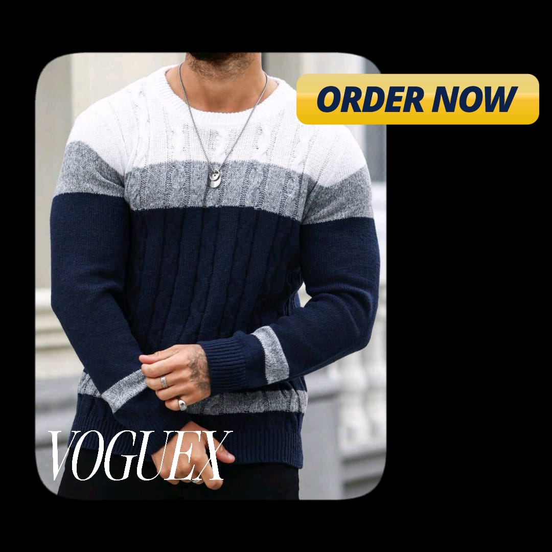 Men's Color-Long Sleeve Urban Casual Sweater